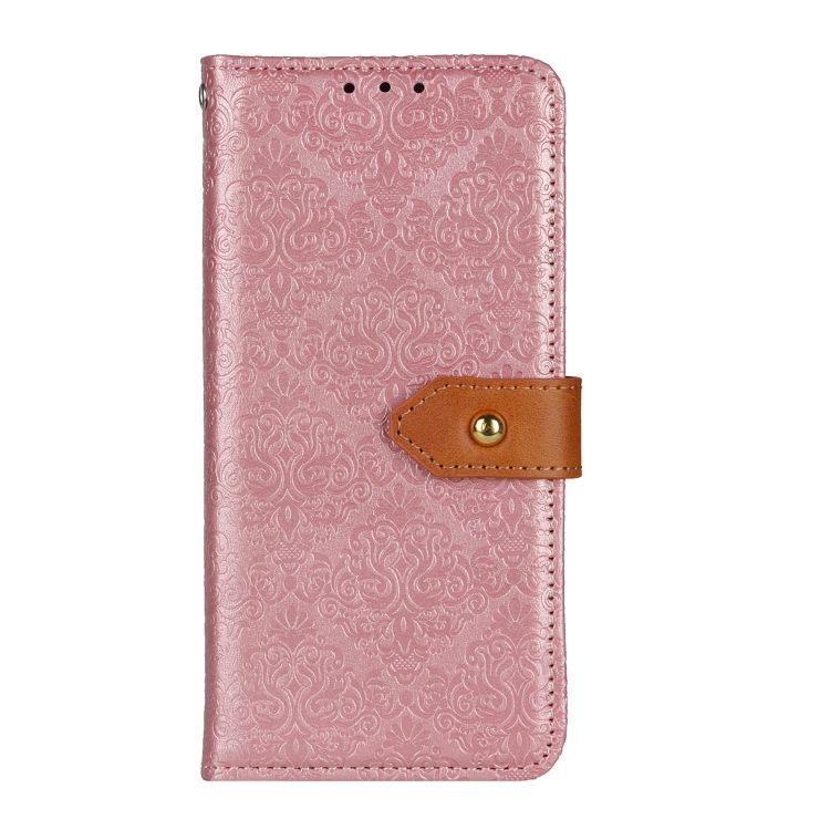 Peněženkové pouzdro Embossing Pattern Květy růžové – Xiaomi Redmi Note 14 Pro (4G) | Levné Kryty | Levné Kryty | Levné Kryty