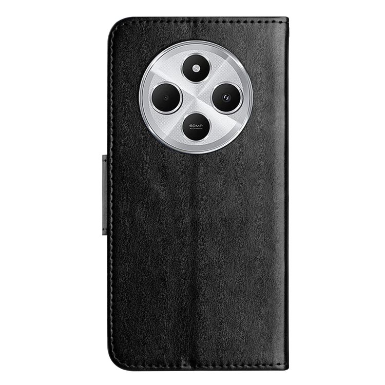 Peněženkové pouzdro Embossing Pattern Motýl a květ černé – Xiaomi Redmi Note 14 Pro+ 5G | Levné Kryty | Levné Kryty | Levné Kryty