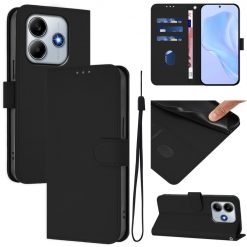 Peněženkové pouzdro Solid černé – Xiaomi Redmi Note 14 5G | Levné Kryty | Levné Kryty | Levné Kryty