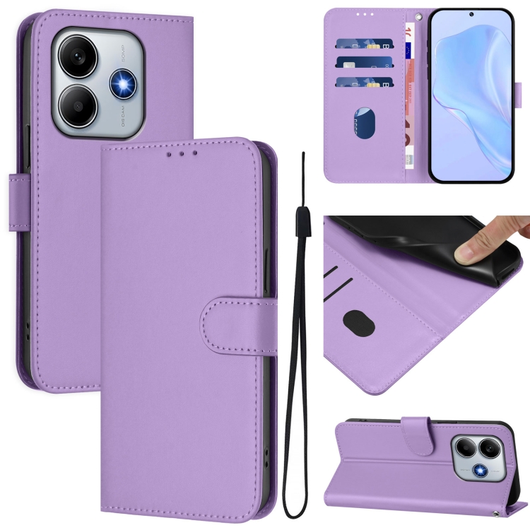 Peněženkové pouzdro Solid fialové – Xiaomi Redmi Note 14 5G | Levné Kryty | Levné Kryty | Levné Kryty