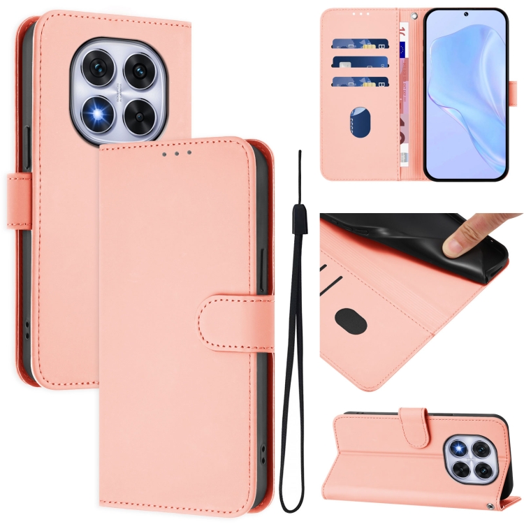 Peněženkové pouzdro Solid růžové – Xiaomi Redmi Note 14 Pro 5G | Levné Kryty | Levné Kryty | Levné Kryty