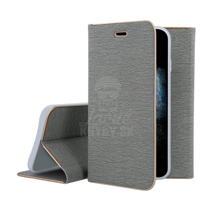 Knížkové pouzdro Luna Book stříbrné – Samsung Galaxy A36 | Levné Kryty | Levné Kryty | Levné Kryty