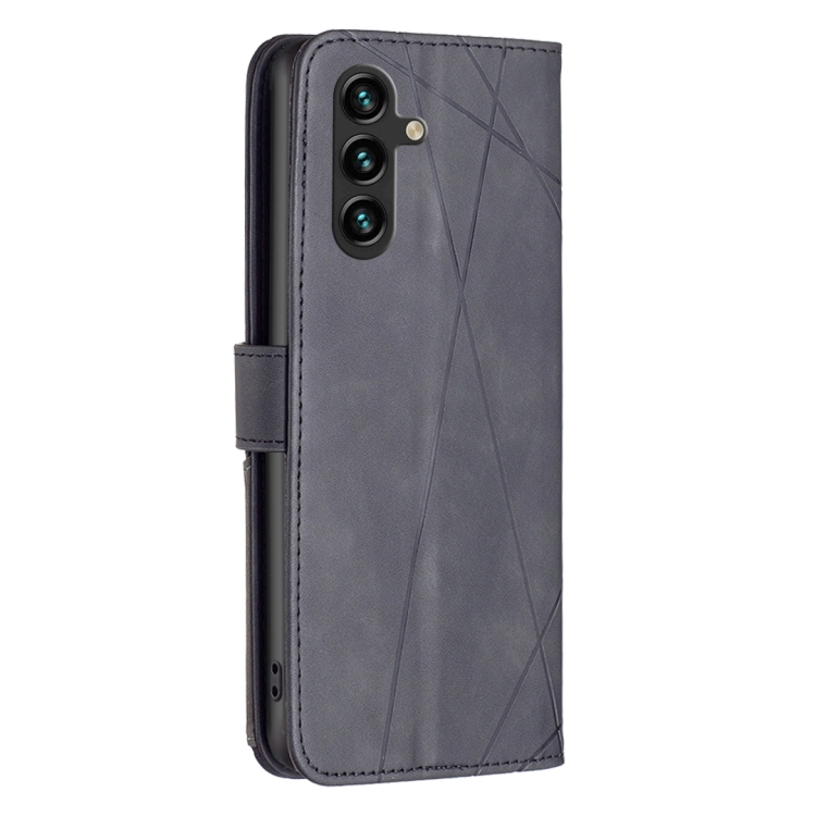 Knížkové pouzdro Rhombus černé – Samsung Galaxy A26 | Levné Kryty | Levné Kryty | Levné Kryty