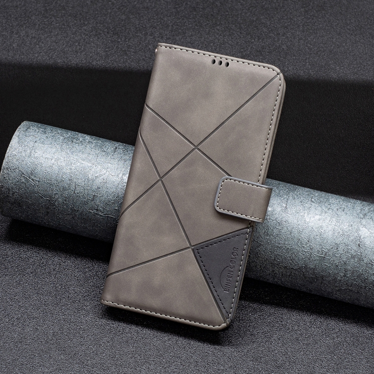 Knížkové pouzdro Rhombus šedé – Samsung Galaxy A36 | Levné Kryty | Levné Kryty | Levné Kryty