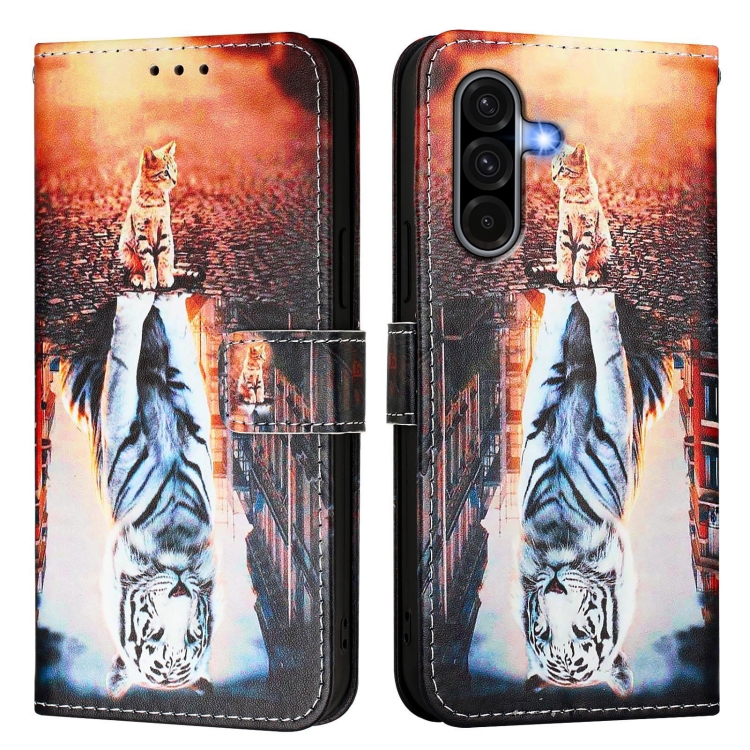 Knížkové pouzdro Trendy Cross case Kočka a tygr – Samsung Galaxy A56 | Levné Kryty | Levné Kryty | Levné Kryty