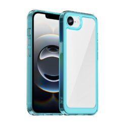 Ochranný kryt Colorful Acrylic case transparentno-modrý – Apple iPhone 16e / 17e