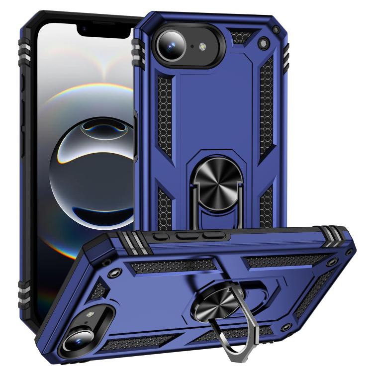 Odolný kryt Ring Armor modrý – Apple iPhone 16e / 17e | Levné Kryty | Levné Kryty | Levné Kryty