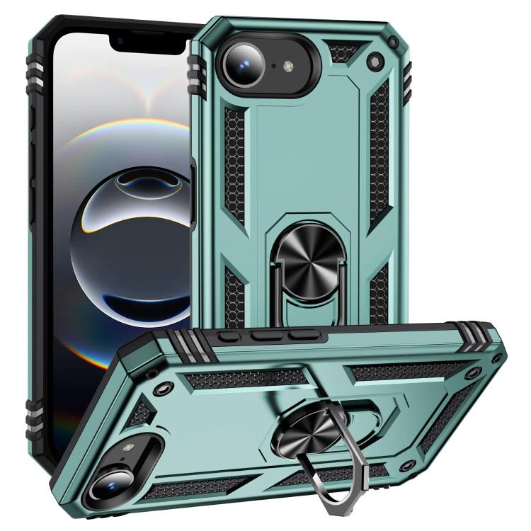 Odolný kryt Ring Armor zelený – Apple iPhone 16e / 17e | Levné Kryty | Levné Kryty | Levné Kryty