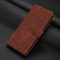Peněženkové pouzdro AZNS Skin Feel hnědé – Huawei Nova 13 | Levné Kryty | Levné Kryty | Levné Kryty