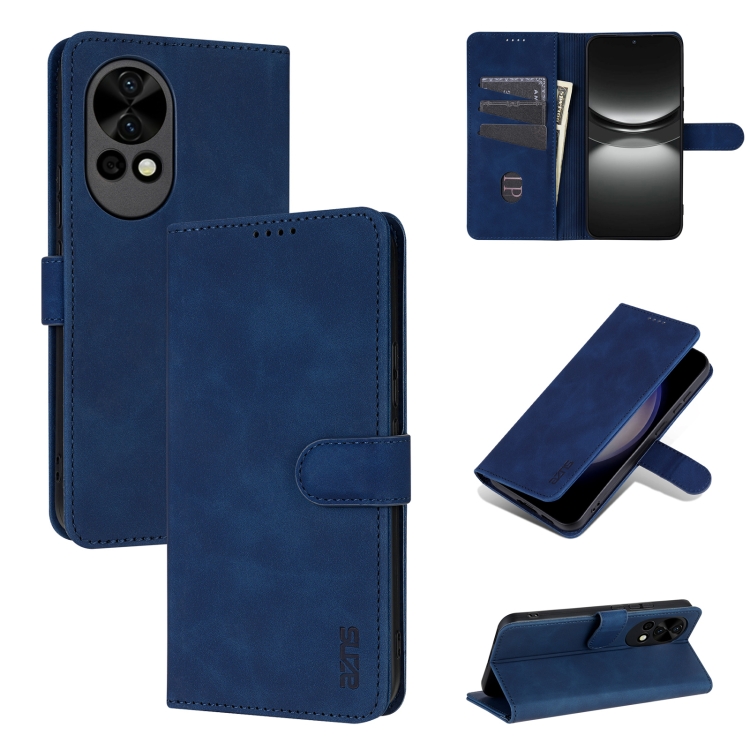 Peněženkové pouzdro AZNS Skin Feel modré – Huawei Nova 13 | Levné Kryty | Levné Kryty | Levné Kryty