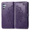 Peněženkové pouzdro Embossing Pattern Mandala Flower šedé – Samsung Galaxy A36 | Levné Kryty | Levné Kryty | Levné Kryty