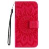 Peněženkové pouzdro Embossing Pattern Slunečnice růžové – Apple iPhone 16e / 17e | Levné Kryty | Levné Kryty | Levné Kryty