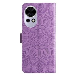 Alternative view of Peněženkové pouzdro Embossing Pattern Slunečnice fialové – Huawei Nova 13