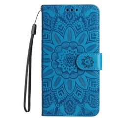 Peněženkové pouzdro Embossing Pattern Slunečnice modré – Huawei Nova 13