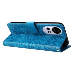 Peněženkové pouzdro Embossing Pattern Slunečnice modré – Huawei Nova 13 | Levné Kryty | Levné Kryty | Levné Kryty