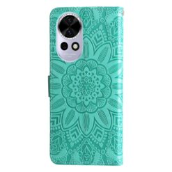 Alternative view of Peněženkové pouzdro Embossing Pattern Slunečnice zelené – Huawei Nova 13