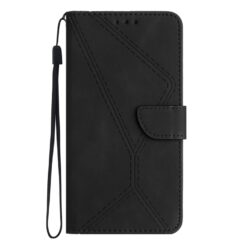 Peněženkové pouzdro Embossing Pattern Stitchy case černé – Apple iPhone 16e / 17e