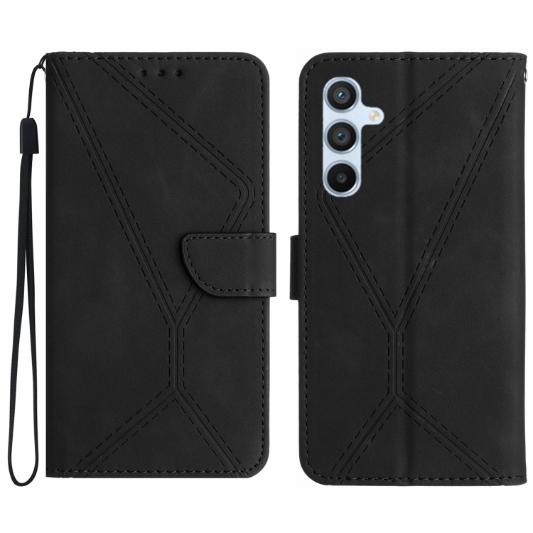 Peněženkové pouzdro Embossing Pattern Stitchy case černé – Samsung Galaxy A56 | Levné Kryty | Levné Kryty | Levné Kryty