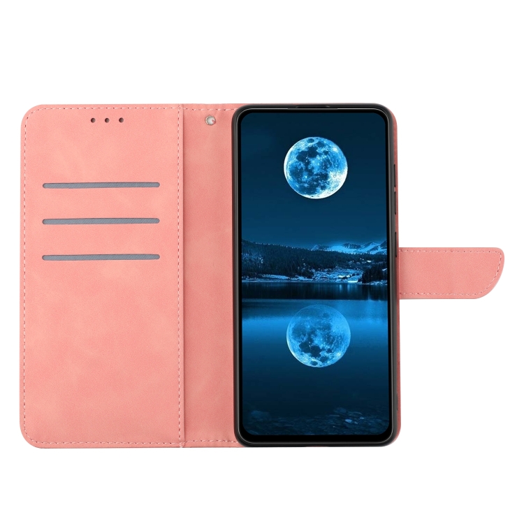 Peněženkové pouzdro Embossing Pattern Stitchy case růžové – Apple iPhone 16e / 17e | Levné Kryty | Levné Kryty | Levné Kryty