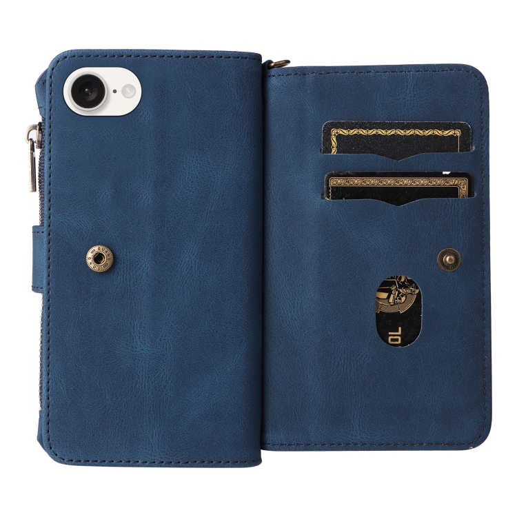 Peněženkové pouzdro Multi case modré – Apple iPhone 16e / 17e | Levné Kryty | Levné Kryty | Levné Kryty