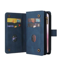 Peněženkové pouzdro Multi case modré – Apple iPhone 16e / 17e | Levné Kryty | Levné Kryty | Levné Kryty