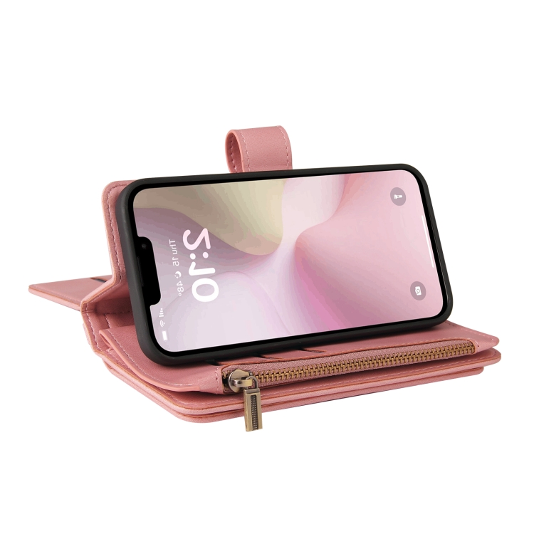 Peněženkové pouzdro Multi case růžové – Apple iPhone 16e / 17e | Levné Kryty | Levné Kryty | Levné Kryty