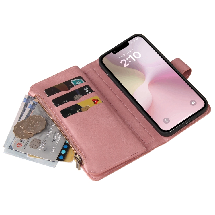 Peněženkové pouzdro Multi case růžové – Apple iPhone 16e / 17e | Levné Kryty | Levné Kryty | Levné Kryty