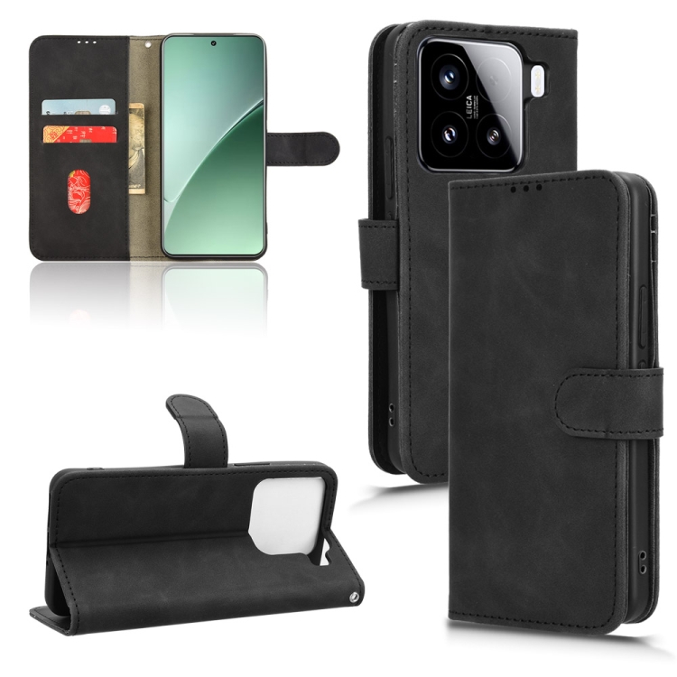 Peněženkové pouzdro Solid černé – Xiaomi 15 | Levné Kryty | Levné Kryty | Levné Kryty