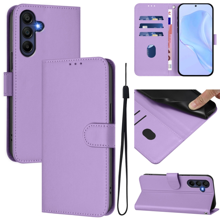 Peněženkové pouzdro Solid fialové – Samsung Galaxy A26 | Levné Kryty | Levné Kryty | Levné Kryty