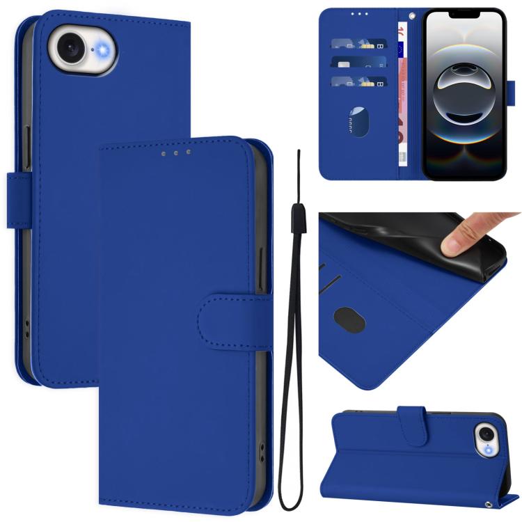 Peněženkové pouzdro Solid modré – Apple iPhone 16e / 17e | Levné Kryty | Levné Kryty | Levné Kryty