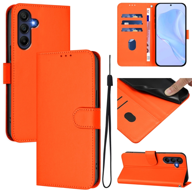 Peněženkové pouzdro Solid oranžové – Samsung Galaxy A36 | Levné Kryty | Levné Kryty | Levné Kryty