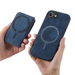 Peněženkové pouzdro Unique Wallet modré – Apple iPhone 16e / 17e | Levné Kryty | Levné Kryty | Levné Kryty
