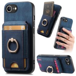 Peněženkové pouzdro Unique Wallet modré – Apple iPhone 16e / 17e | Levné Kryty | Levné Kryty | Levné Kryty