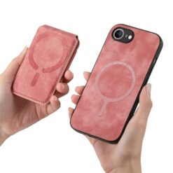 Peněženkové pouzdro Unique Wallet růžové – Apple iPhone 16e / 17e | Levné Kryty | Levné Kryty | Levné Kryty