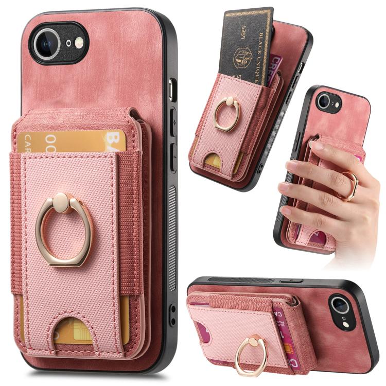 Peněženkové pouzdro Unique Wallet růžové – Apple iPhone 16e / 17e | Levné Kryty | Levné Kryty | Levné Kryty