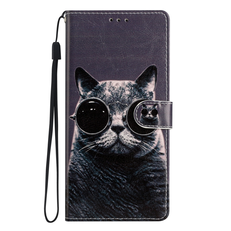 Knížkové pouzdro Trendy Cross case Kočka s brýlemy – Samsung Galaxy A36 | Levné Kryty | Levné Kryty | Levné Kryty