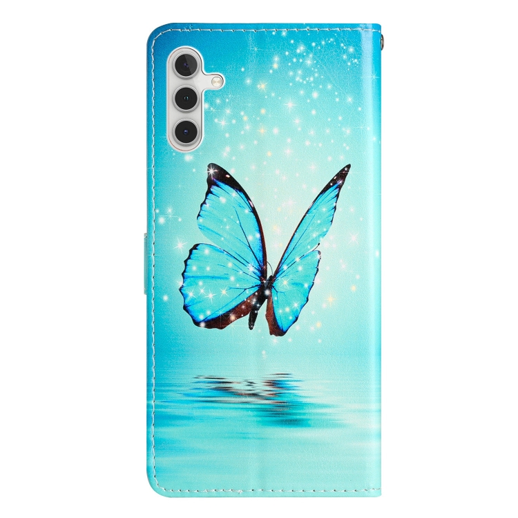Knížkové pouzdro Trendy Cross case Modrý motyl – Samsung Galaxy A36 | Levné Kryty | Levné Kryty | Levné Kryty