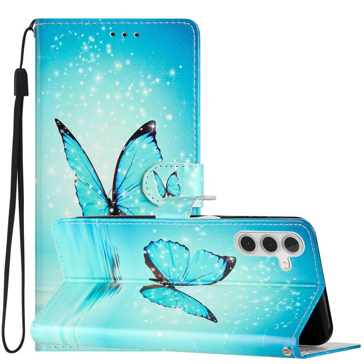 Knížkové pouzdro Trendy Cross case Modrý motyl – Samsung Galaxy A36 | Levné Kryty | Levné Kryty | Levné Kryty