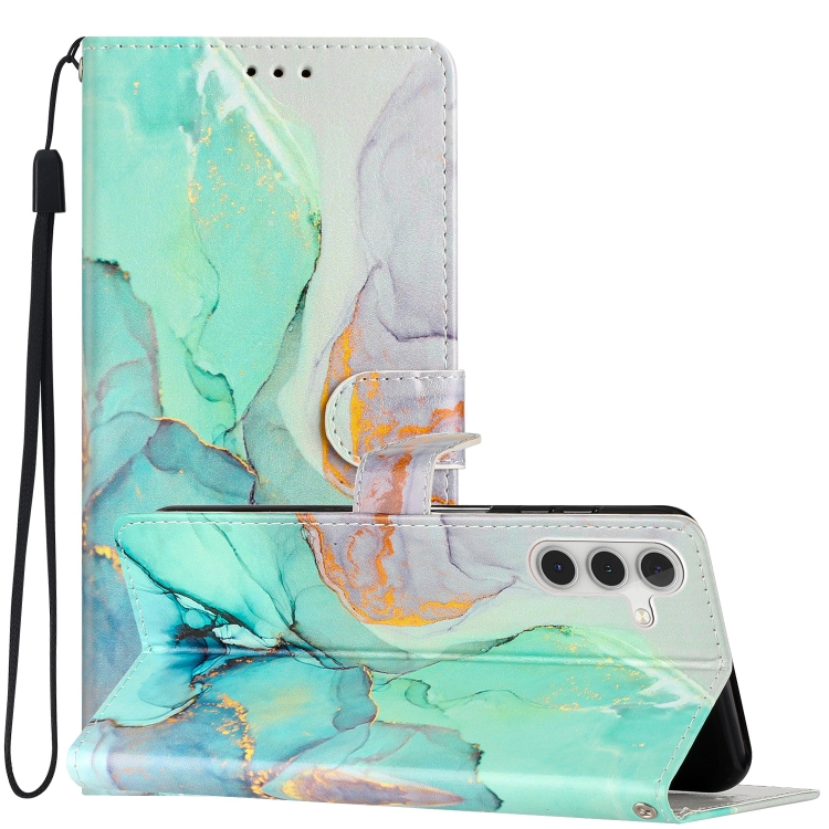 Knížkové pouzdro Trendy Cross case Zelený mramor – Samsung Galaxy A36 | Levné Kryty | Levné Kryty | Levné Kryty