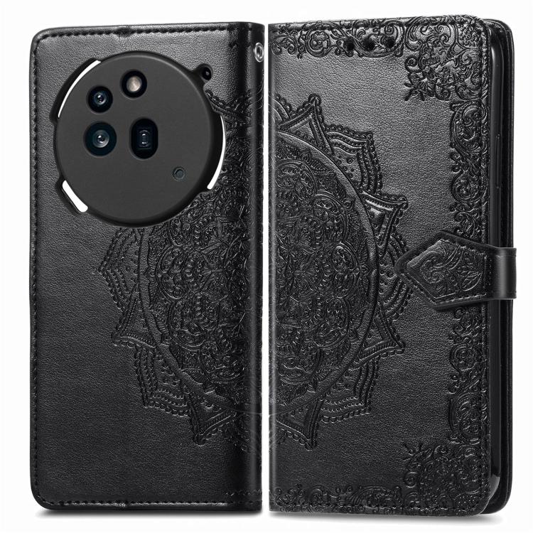 Peněženkové pouzdro Embossing Pattern Mandala Flower černé – Nothing Phone (3a) Pro | Levné Kryty | Levné Kryty | Levné Kryty