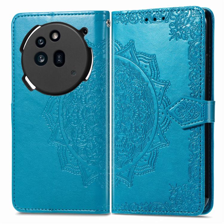 Peněženkové pouzdro Embossing Pattern Mandala Flower modré – Nothing Phone (3a) Pro | Levné Kryty | Levné Kryty | Levné Kryty