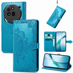Peněženkové pouzdro Embossing Pattern Mandala Flower modré – Nothing Phone (3a) Pro | Levné Kryty | Levné Kryty | Levné Kryty