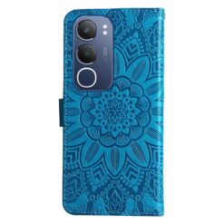 Peněženkové pouzdro Embossing Pattern Slunečnice modré – Vivo Y19s | Levné Kryty | Levné Kryty | Levné Kryty