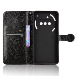 Peněženkové pouzdro Honeycomb Dot Texture Case černé – Nothing Phone (3a) | Levné Kryty | Levné Kryty | Levné Kryty