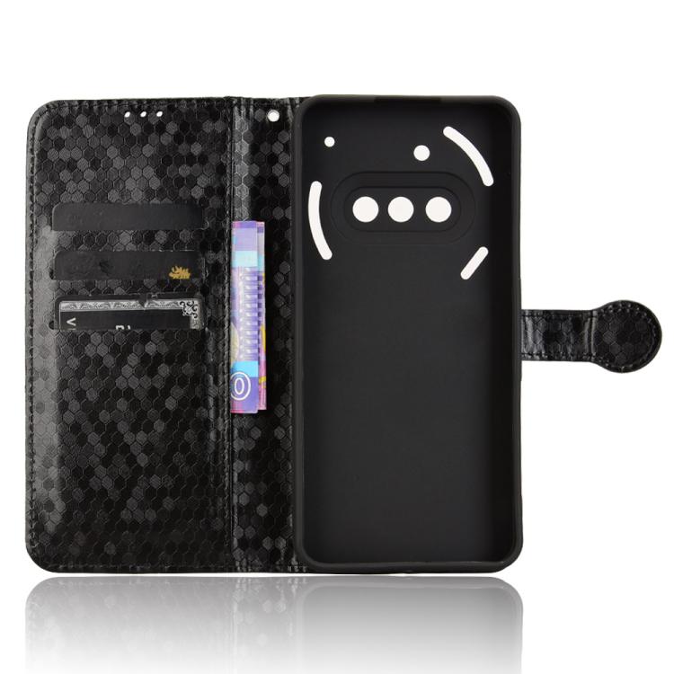 Peněženkové pouzdro Honeycomb Dot Texture Case černé – Nothing Phone (3a) | Levné Kryty | Levné Kryty | Levné Kryty