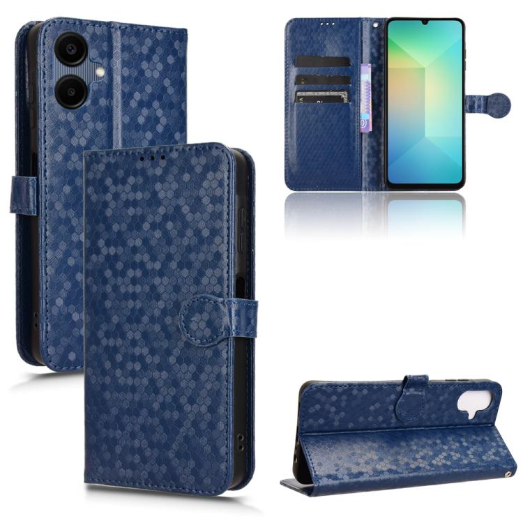 Peněženkové pouzdro Honeycomb Dot Texture Case modré – Samsung Galaxy A06 | Levné Kryty | Levné Kryty | Levné Kryty