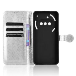 Peněženkové pouzdro Honeycomb Dot Texture Case stříbrné – Nothing Phone (3a) | Levné Kryty | Levné Kryty | Levné Kryty