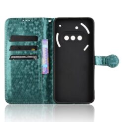 Peněženkové pouzdro Honeycomb Dot Texture Case zelené – Nothing Phone (3a) | Levné Kryty | Levné Kryty | Levné Kryty