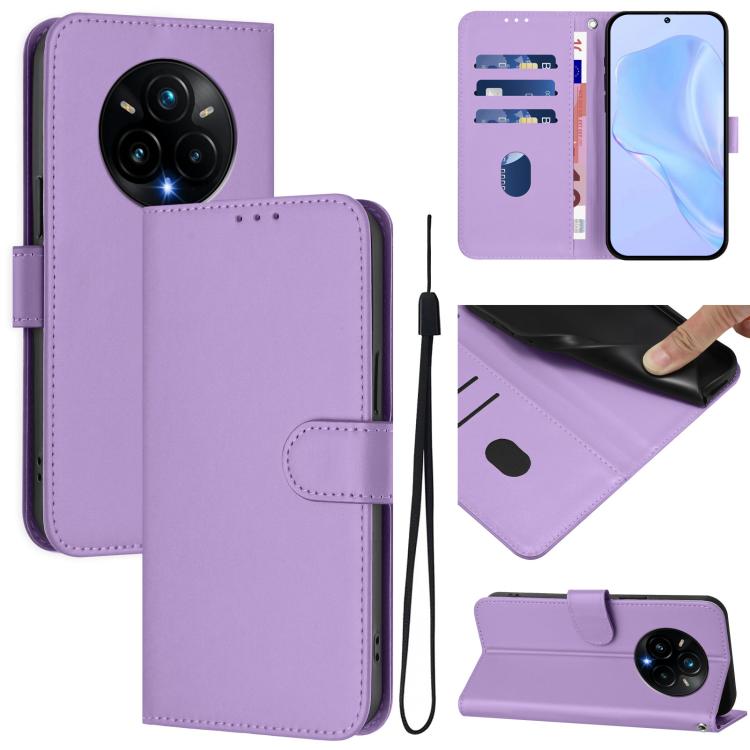 Peněženkové pouzdro Solid fialové – Realme 14 Pro+ (14 Pro Plus) | Levné Kryty | Levné Kryty | Levné Kryty