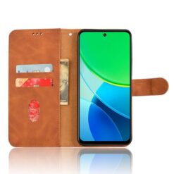 Peněženkové pouzdro Solid hnědé – Vivo Y19s | Levné Kryty | Levné Kryty | Levné Kryty